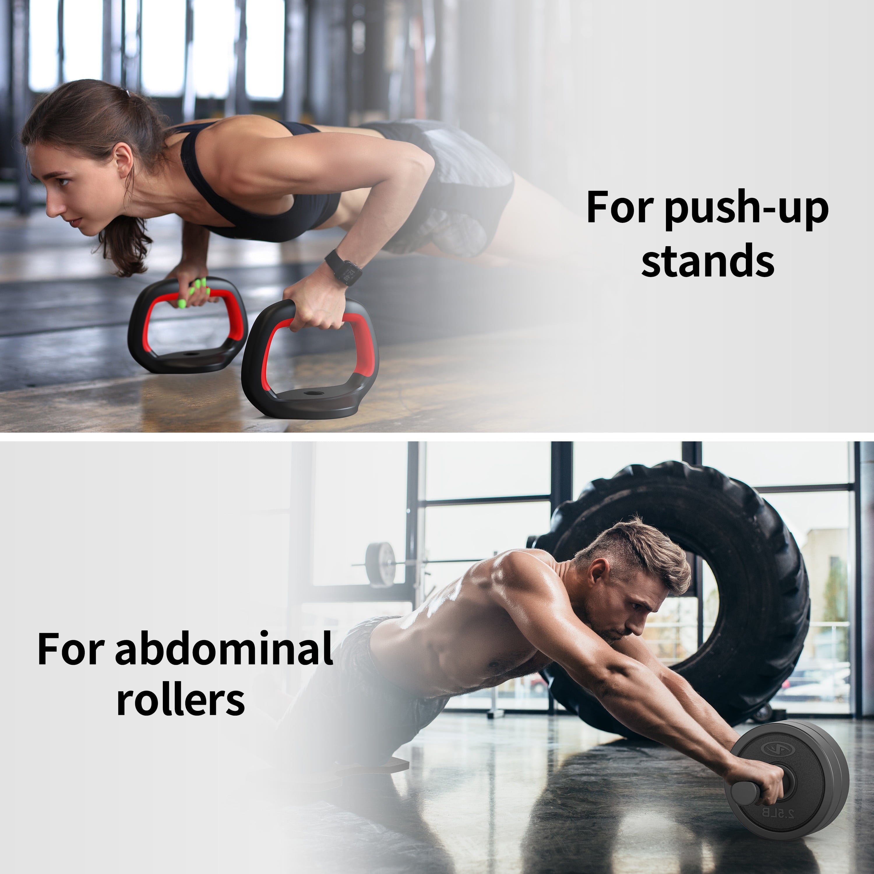 40LB 5 in 1 Adjustable Dumbbell Set , Fitness Exercises for Home Gym, Black, 1-Inch Holes Fit Standard Sized Bar